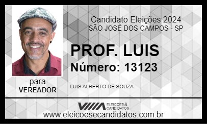 Candidato PROF. LUIS 2024 - SÃO JOSÉ DOS CAMPOS - Eleições