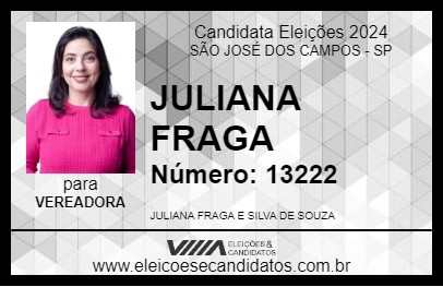 Candidato JULIANA FRAGA 2024 - SÃO JOSÉ DOS CAMPOS - Eleições