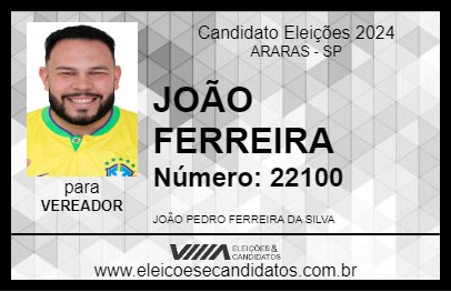 Candidato JOÃO FERREIRA 2024 - ARARAS - Eleições