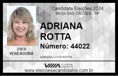 Candidato ADRIANA ROTTA 2024 - MOGI DAS CRUZES - Eleições