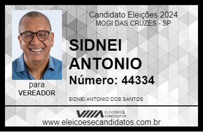 Candidato SIDNEI ANTONIO 2024 - MOGI DAS CRUZES - Eleições