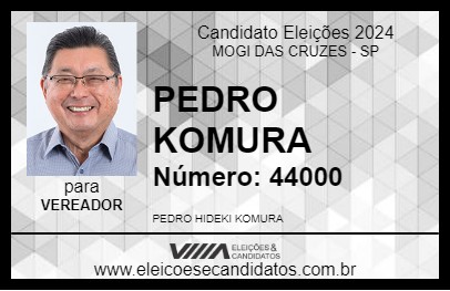 Candidato PEDRO KOMURA 2024 - MOGI DAS CRUZES - Eleições