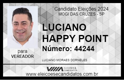 Candidato LUCIANO HAPPY POINT 2024 - MOGI DAS CRUZES - Eleições