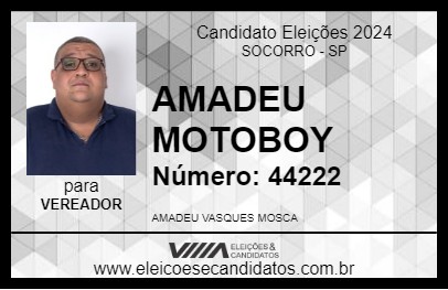 Candidato AMADEU MOTOBOY 2024 - SOCORRO - Eleições