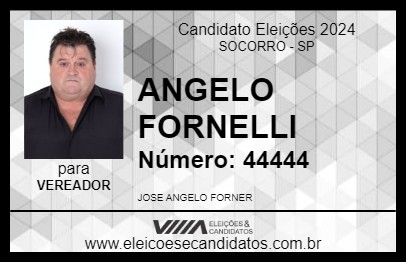 Candidato ANGELO FORNELLI 2024 - SOCORRO - Eleições