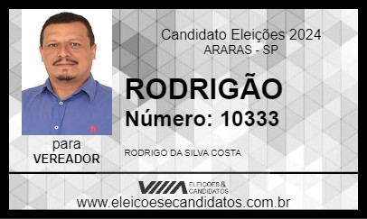 Candidato RODRIGÃO 2024 - ARARAS - Eleições