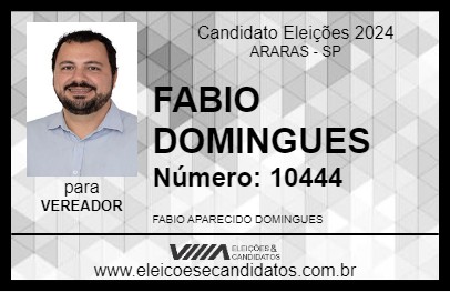 Candidato FABIO DOMINGUES 2024 - ARARAS - Eleições