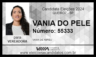 Candidato VANIA DO PELE 2024 - QUEIROZ - Eleições