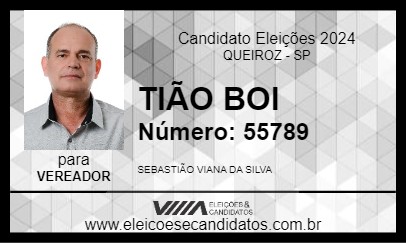 Candidato TIÃO BOI 2024 - QUEIROZ - Eleições