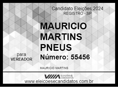 Candidato MAURICIO MARTINS PNEUS 2024 - REGISTRO - Eleições