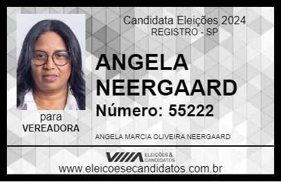 Candidato ANGELA NEERGAARD 2024 - REGISTRO - Eleições