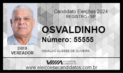 Candidato OSVALDINHO 2024 - REGISTRO - Eleições