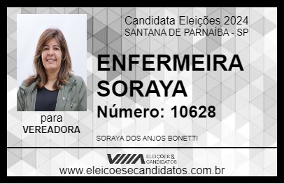 Candidato ENFERMEIRA SORAYA 2024 - SANTANA DE PARNAÍBA - Eleições