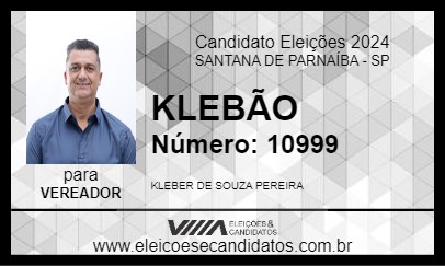 Candidato KLEBÃO 2024 - SANTANA DE PARNAÍBA - Eleições