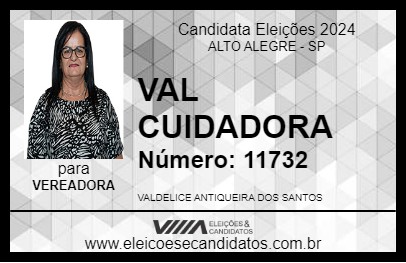 Candidato VAL CUIDADORA 2024 - ALTO ALEGRE - Eleições