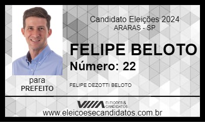 Candidato FELIPE BELOTO 2024 - ARARAS - Eleições