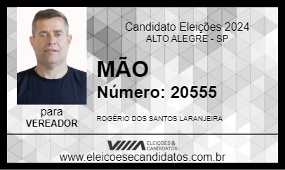 Candidato MÃO 2024 - ALTO ALEGRE - Eleições