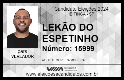 Candidato LEKÃO DO ESPETINHO 2024 - IBITINGA - Eleições