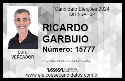 Candidato RICARDO GARBUIO 2024 - IBITINGA - Eleições