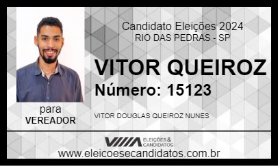 Candidato VITOR QUEIROZ 2024 - RIO DAS PEDRAS - Eleições