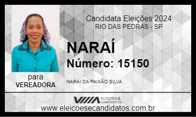 Candidato NARAÍ 2024 - RIO DAS PEDRAS - Eleições