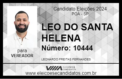 Candidato LEO DO SANTA HELENA 2024 - POÁ - Eleições