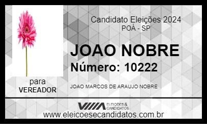 Candidato JOAO NOBRE 2024 - POÁ - Eleições