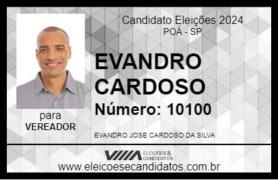 Candidato EVANDRO CARDOSO 2024 - POÁ - Eleições