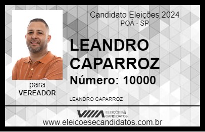 Candidato LEANDRO CAPARROZ 2024 - POÁ - Eleições