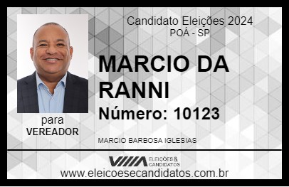 Candidato MARCIO DA RANNI 2024 - POÁ - Eleições