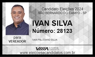 Candidato IVAN SILVA 2024 - SÃO BERNARDO DO CAMPO - Eleições