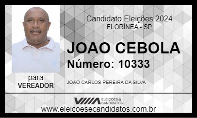 Candidato JOAO CEBOLA 2024 - FLORÍNEA - Eleições