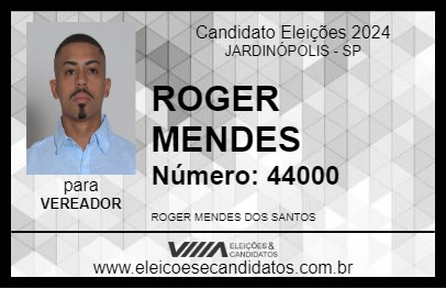 Candidato ROGER MENDES 2024 - JARDINÓPOLIS - Eleições