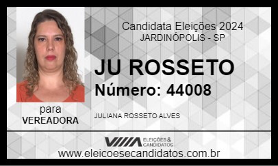 Candidato JU ROSSETO 2024 - JARDINÓPOLIS - Eleições