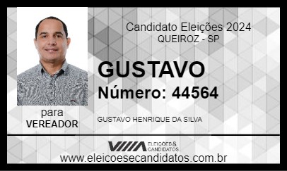 Candidato GUSTAVO 2024 - QUEIROZ - Eleições