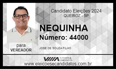 Candidato NEQUINHA 2024 - QUEIROZ - Eleições