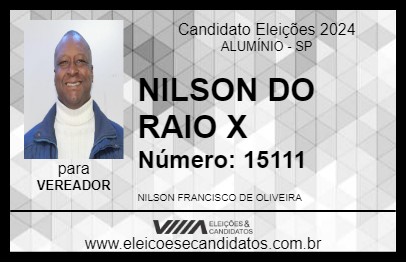 Candidato NILSON DO RAIO X 2024 - ALUMÍNIO - Eleições