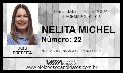 Candidato NELITA MICHEL 2024 - IRACEMÁPOLIS - Eleições