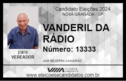 Candidato VANDERIL DA RÁDIO 2024 - NOVA GRANADA - Eleições