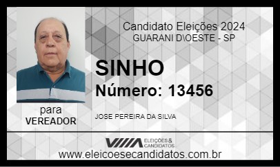 Candidato SINHO 2024 - GUARANI D\OESTE - Eleições