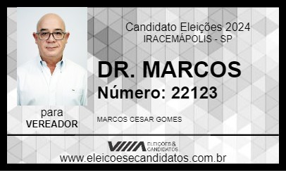 Candidato DOUTOR MARCOS 2024 - IRACEMÁPOLIS - Eleições