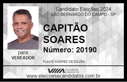 Candidato CAPITÃO SOARES 2024 - SÃO BERNARDO DO CAMPO - Eleições