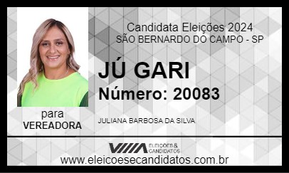 Candidato JÚ GARI 2024 - SÃO BERNARDO DO CAMPO - Eleições