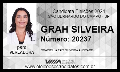 Candidato GRAH SILVEIRA 2024 - SÃO BERNARDO DO CAMPO - Eleições