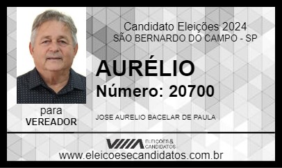 Candidato AURÉLIO 2024 - SÃO BERNARDO DO CAMPO - Eleições