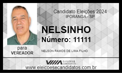 Candidato NELSINHO 2024 - IPORANGA - Eleições