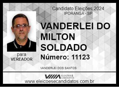 Candidato VANDERLEI DA AGROPECUÁRIA 2024 - IPORANGA - Eleições