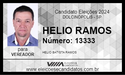 Candidato HELIO RAMOS 2024 - DOLCINÓPOLIS - Eleições