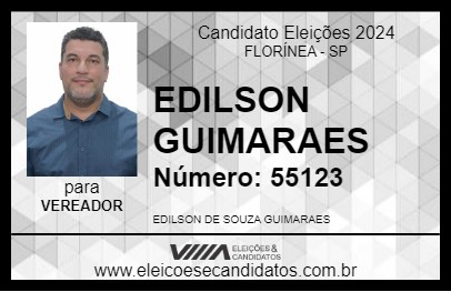 Candidato EDILSON GUIMARAES 2024 - FLORÍNEA - Eleições