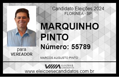 Candidato MARQUINHO PINTO 2024 - FLORÍNEA - Eleições